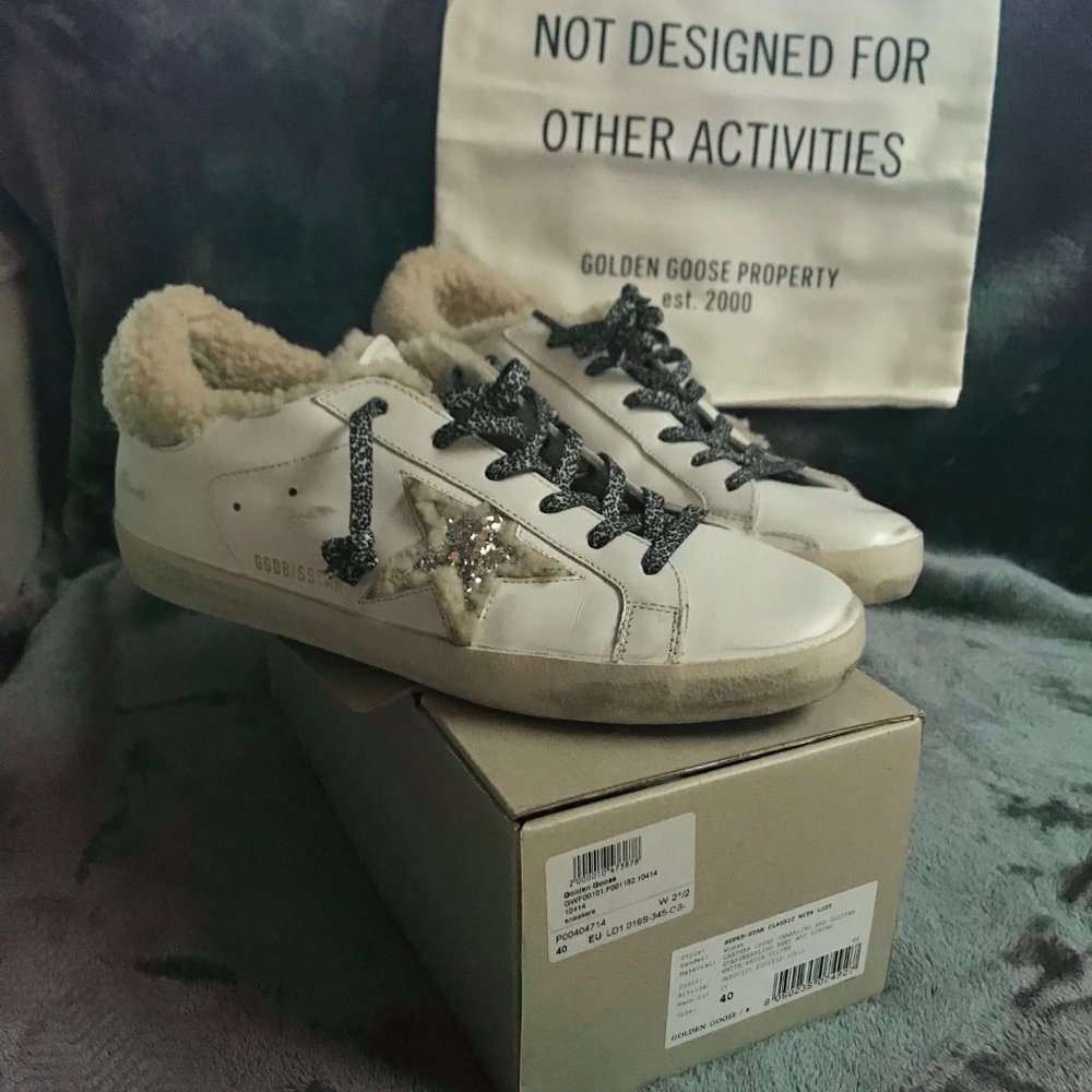 GOLDEN GOOSE SHEARLING LINED SUPERSTAR SNEAKERS